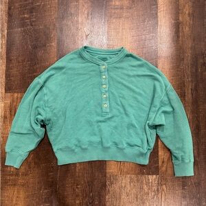 American Eagle Outfitters Kelly green Button-Up Women's Sweater